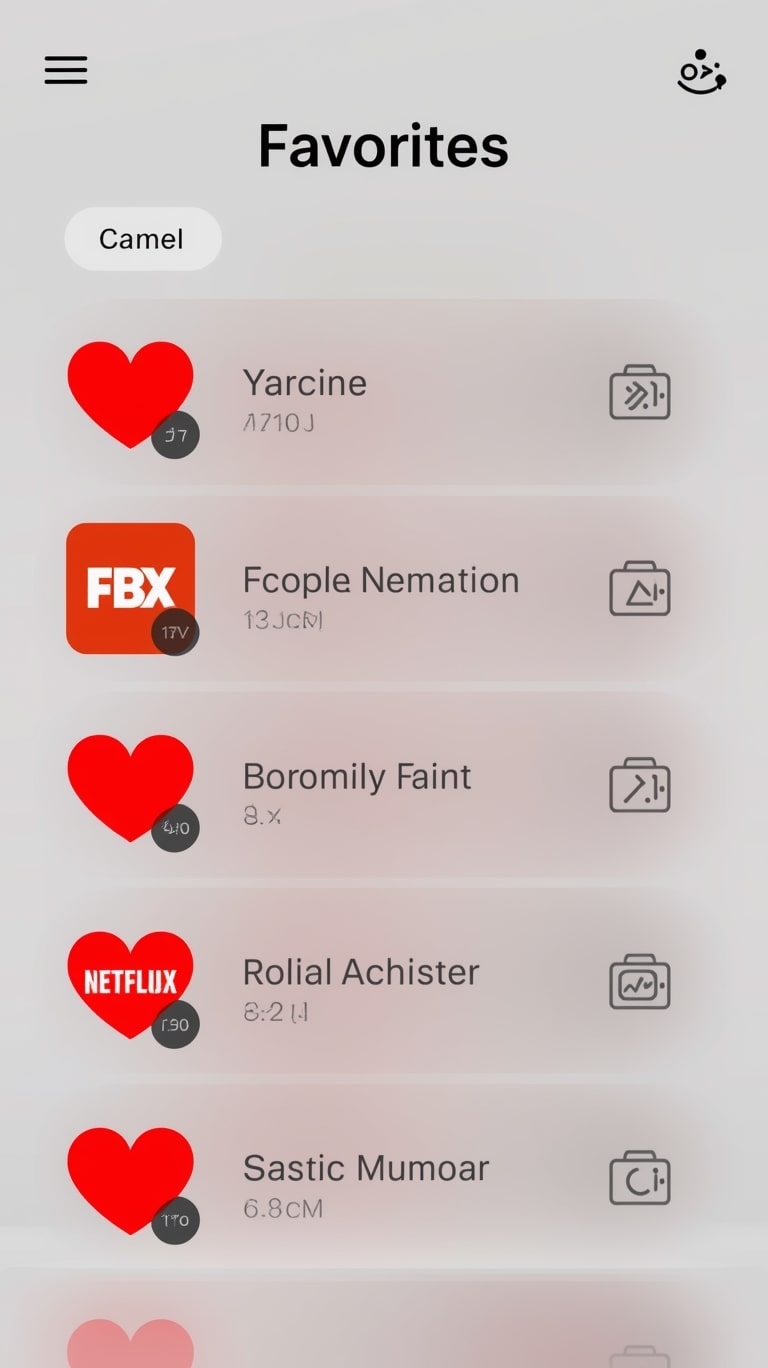 Favorites list in Yacine TV